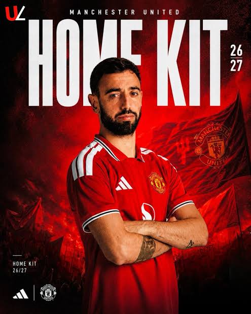 Manchester United home kit launch poster